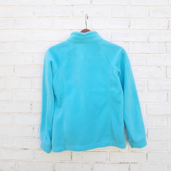 Columbia Fleece Jacket Full Zip Aqua Large - Picture 4 of 5